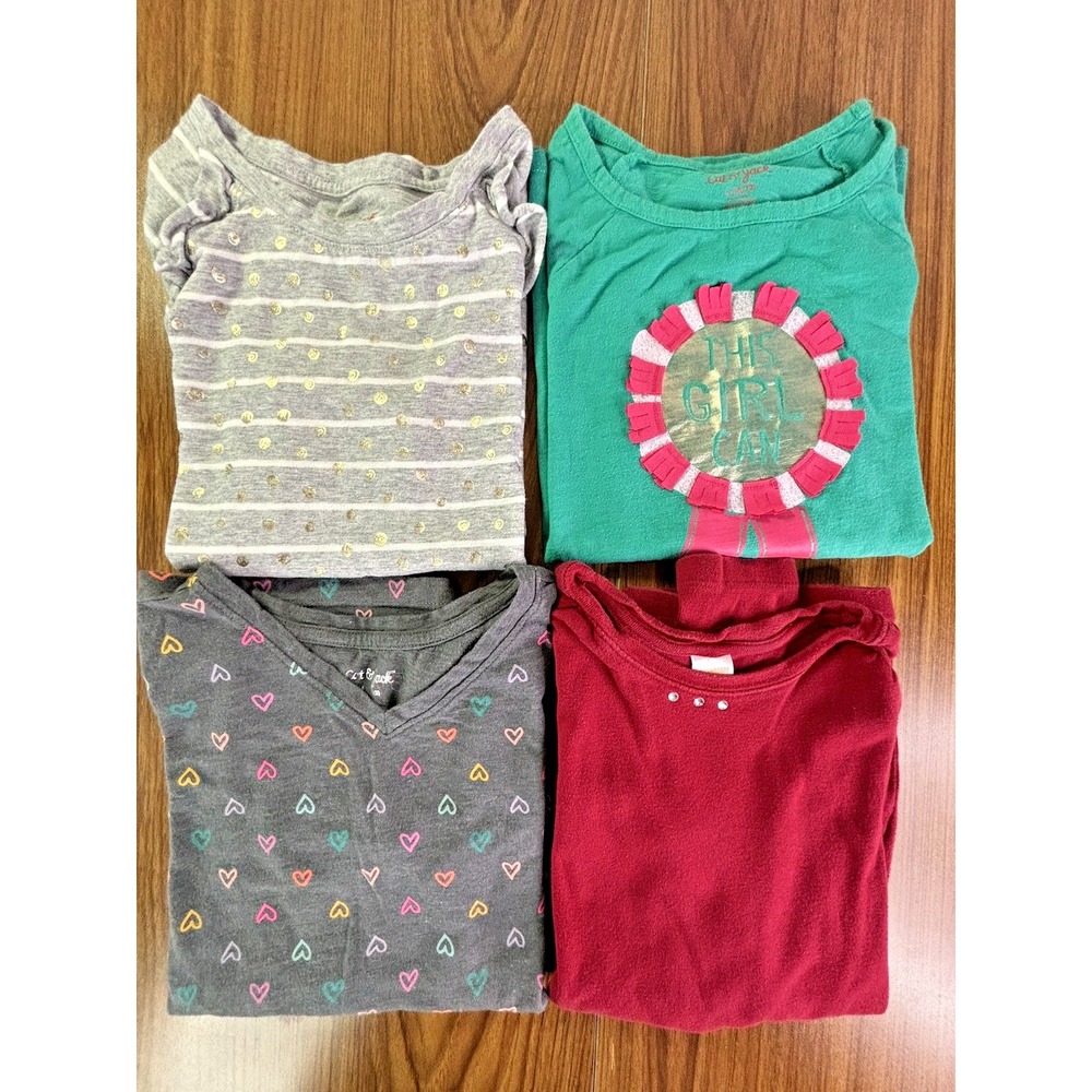 Cat & Jack Gymboree Girl's‎ Size L 10/12 Long Sleeve Shirt Lot of 4